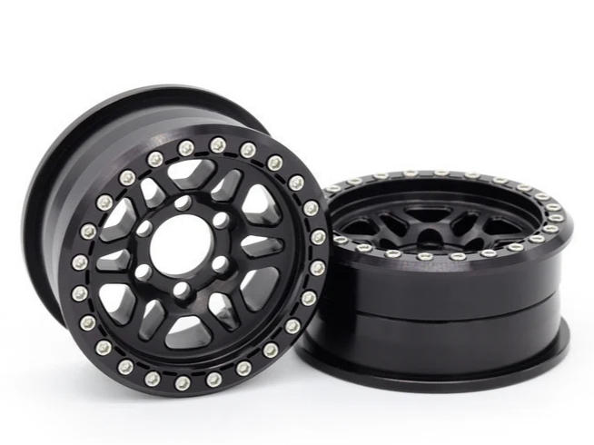 1.9 Aluminum Battle Born Wheels Kilo Beadlock Wheels Black photo