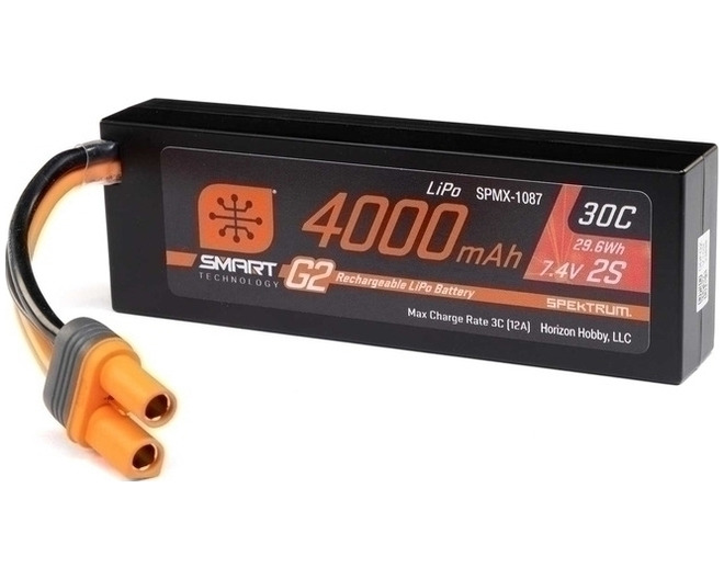 7.4v 4000mah 2s 30c Smart LiPo G2 Hard Case: Ic5 photo