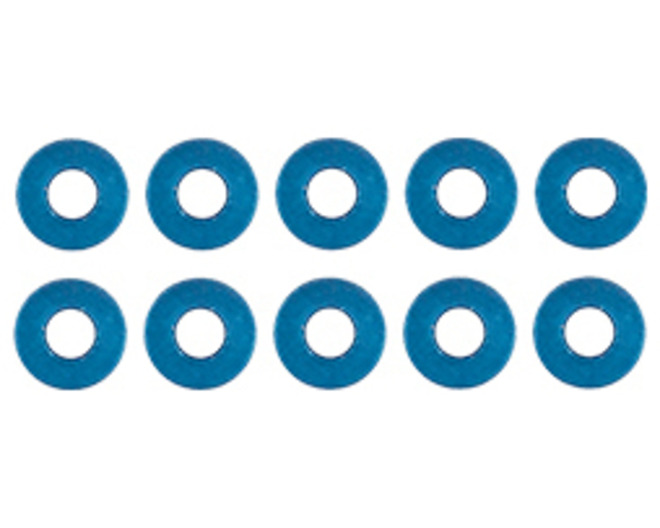 Washers 6.0 X 2.5 X 0.5mm Blue Aluminum (10 pieces) photo