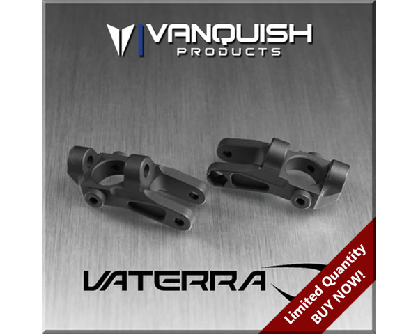 Vaterra Twin Hammers Front 15 Degree Caster Block Set Black Ano photo