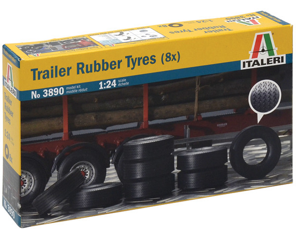 1/24 Trailer Rubber Trailer Tire (8) photo
