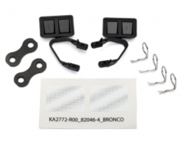 TRX-4 Side Mirrors - Black with Retainers photo
