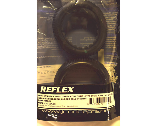 discontinued Reflx Green Compound 60mm 1/10 Buggy Rear Wheels photo