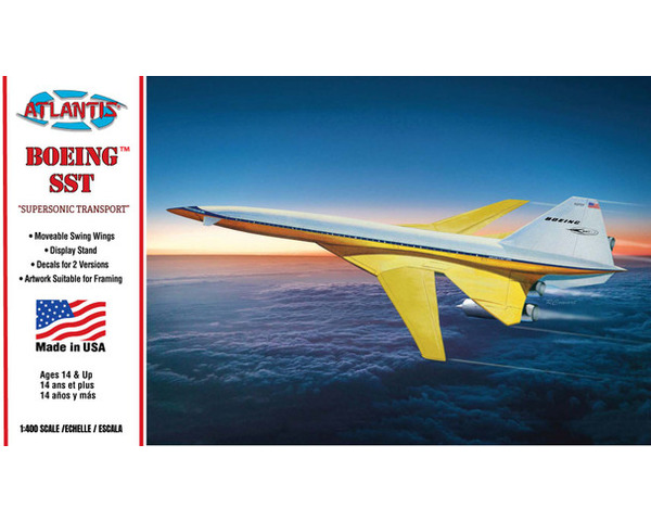 1/400 Scale Boeing SST Transport Boeing Markings Plastic Model K photo