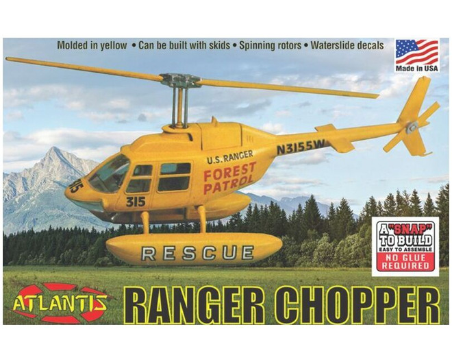 1/72 Forest Patrol Rescue Helicopter Snap Plastic Model photo
