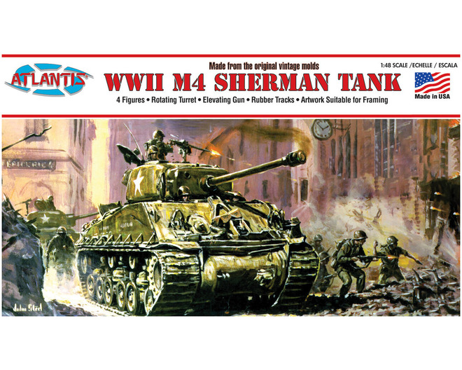 1/48 WWII Sherman Tank Plastic Model Kit photo