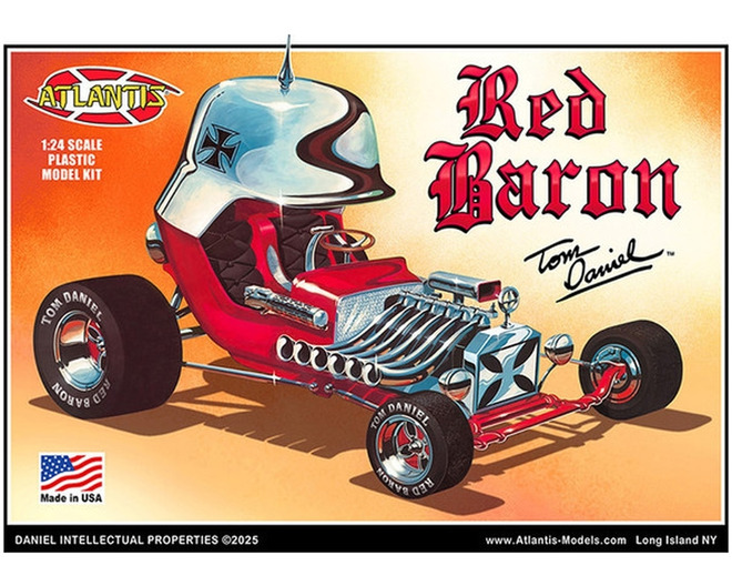 1/24 Tom Daniel Red Baron Show Car Plastic Model W/ Trading Card photo