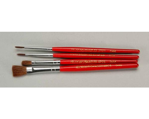 Atlas Brush Red Sable 4pc Flat & Round Brush Set photo