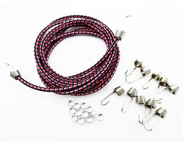 1/10 Scale Bungee Cord Kit - Pink Black Green photo