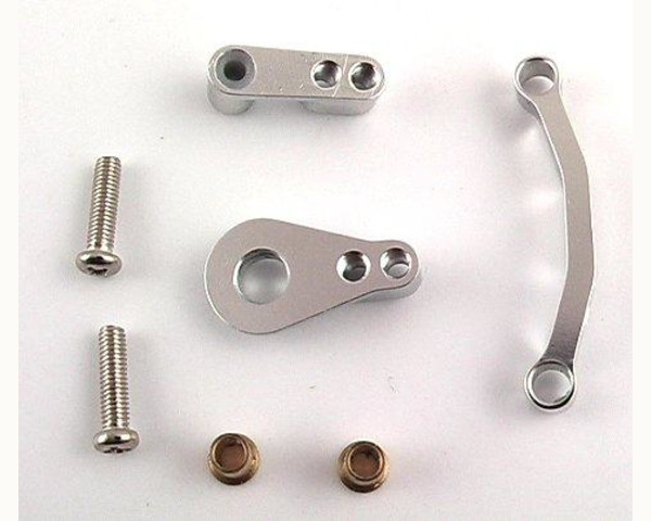 discontinued Aluminum Steering Bellcrank Kit (silver) - ASC 1/18 photo