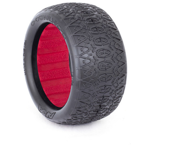 1/10 Buggy EVO Chainlink Rear Tires Clay w/ Red Insert photo