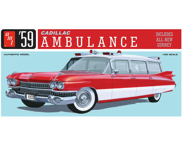 1/25 1959 Cadillac Ambulance w/Gurney Plastic Model Kit photo