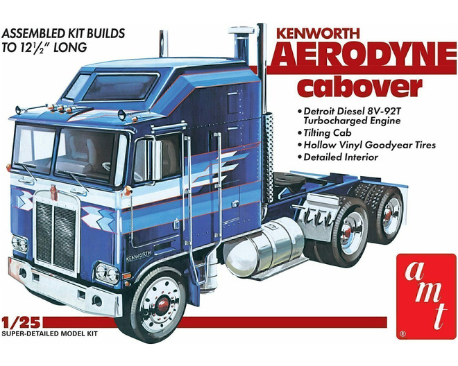 1/25 Kenworth Aerodyne Cabover Plastic Model Kit photo