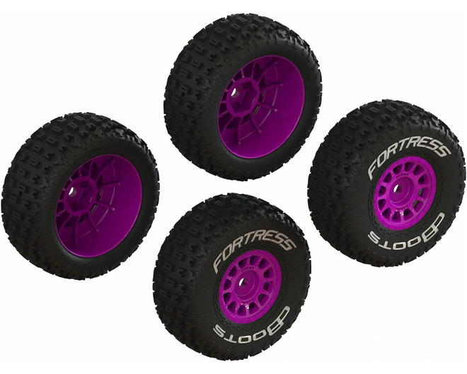 dBoots 'FORTRESS' Tire Set Glued Purple 2 Pairs photo