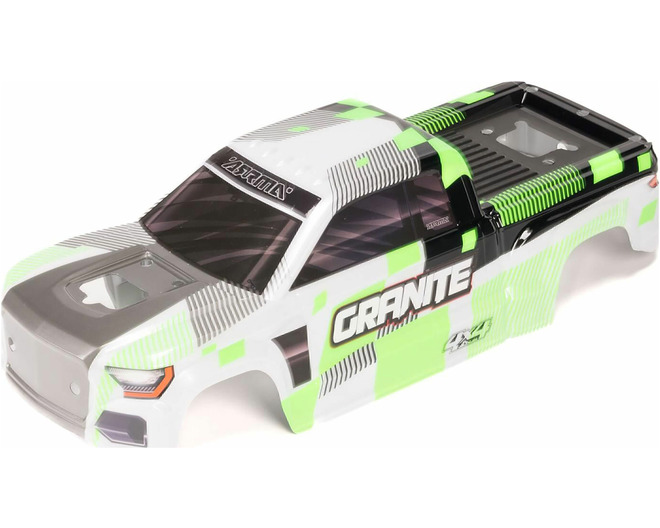 GRANITE 4x4 Clipless Painted Decaled Body Green/White photo