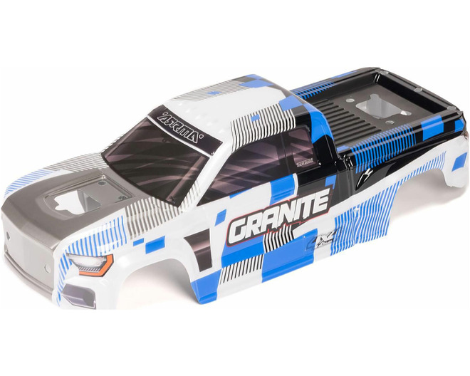 GRANITE 4x4 Clipless Painted Decaled Body Blue/White photo