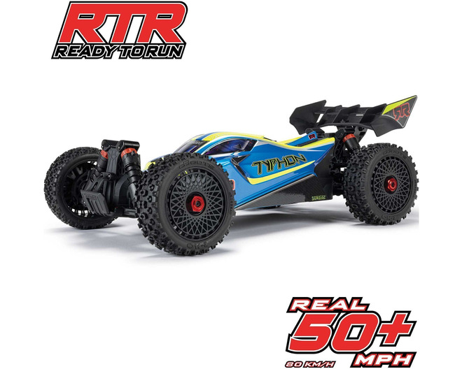 1/8 TYPHON 4X4 223S BLX brushless BUGGY RTR WITH DSC BLUE/YELLOW photo