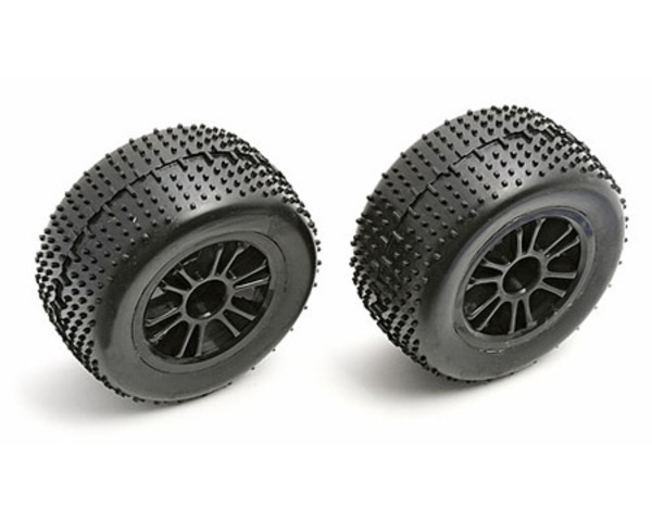 Rear Spoke Wheels/Tire/Insert pre-mounted Black 18b (2) photo