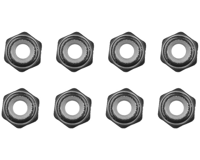 M2 Locknuts Black Aluminum (8pcs) photo