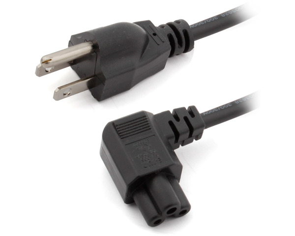 US to IEC 320 C5 Angle 1M AC Power Cord photo
