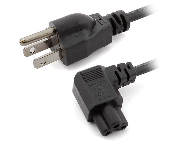 US to IEC 320 C5 Angle .5M AC Power Cord photo