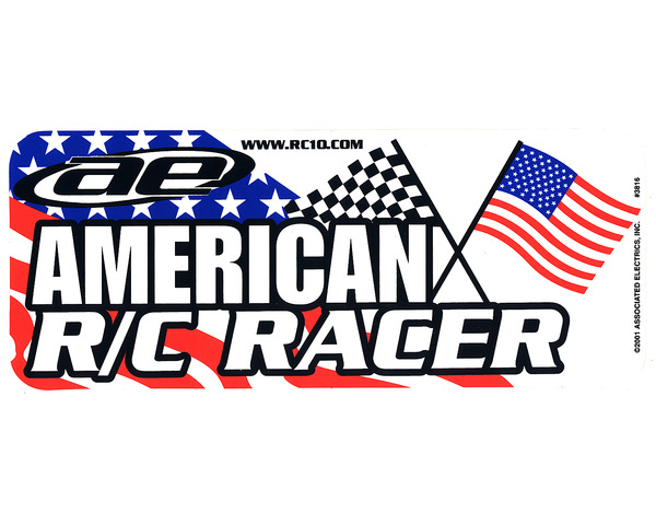 American R/C Racer Bumper Sticker decal color photo