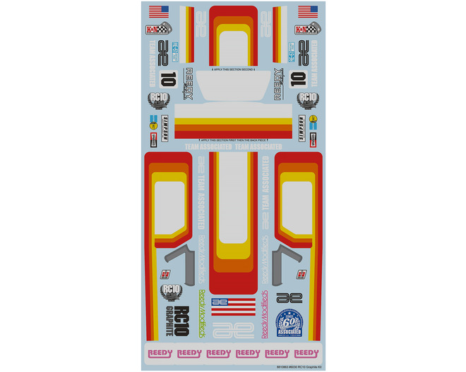 RC10 Graphite Kit Decal Sheet photo