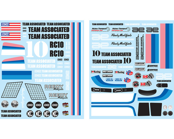 discontinued RC10 Classic Decal Sheet photo