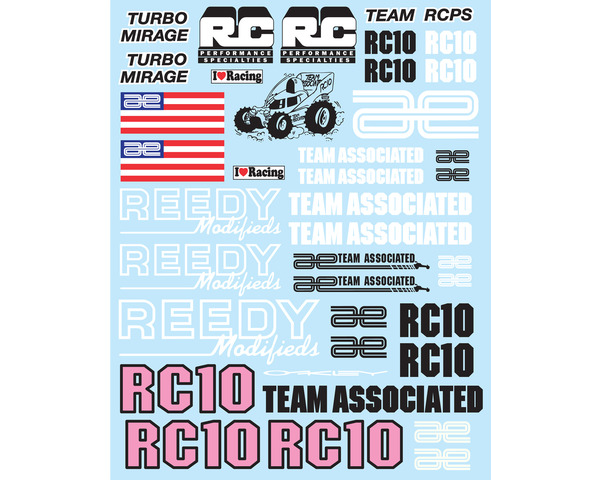 discontinued  RC10WC Decal Sheet photo