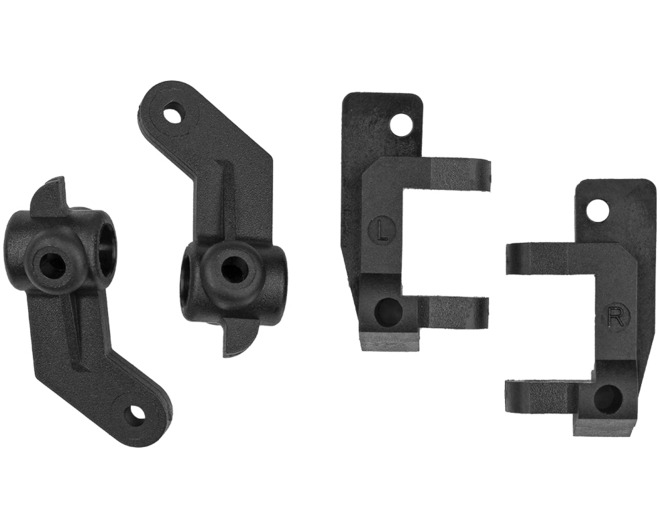 RC10 Front Caster Blocks 30 Deg Black photo
