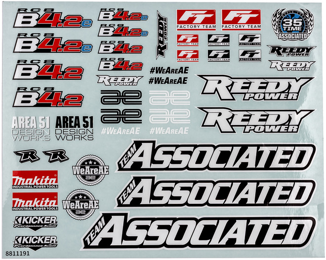 RC8B4.2 Decal Sheet