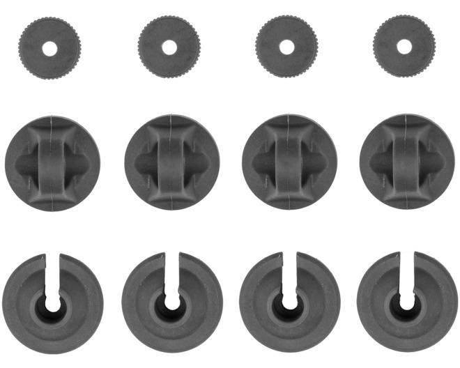 RB10 Retro Shock Spring Cups and Caps Gray