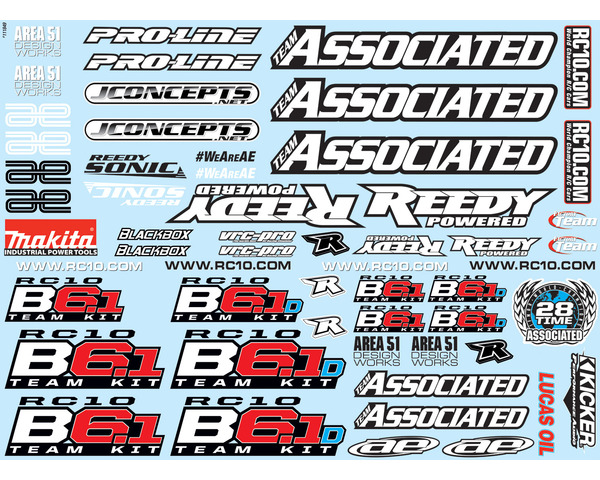 B6.1 and B6.1D Decal Sheet photo
