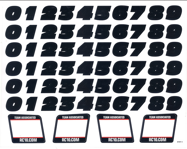 SC10 Number Plate Decal Sheet photo