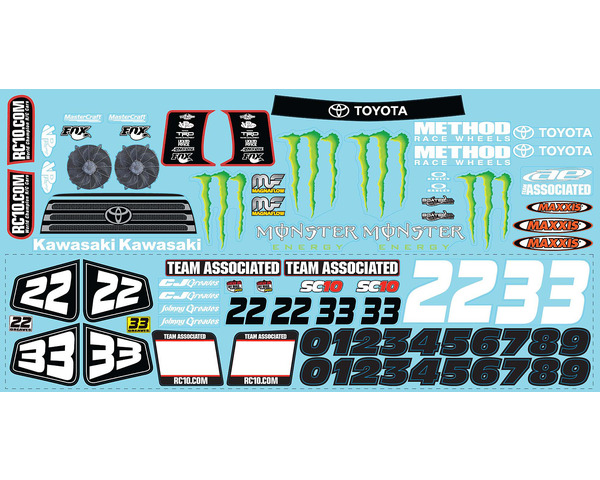 discontinued  SC10 Monster Energy/Toyota Decal photo