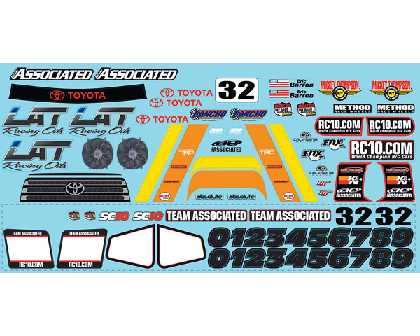 discontinued  SC10 Toyota Racing Decal photo