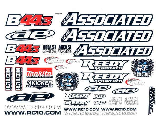 discontinued Factory Team B44.3 Decal Sheet photo