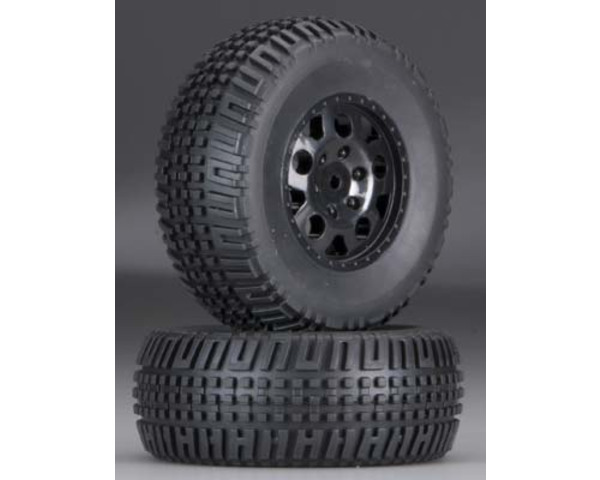 discontinued SC10 Rear Wheels/Tires mounted black (non-hex) photo