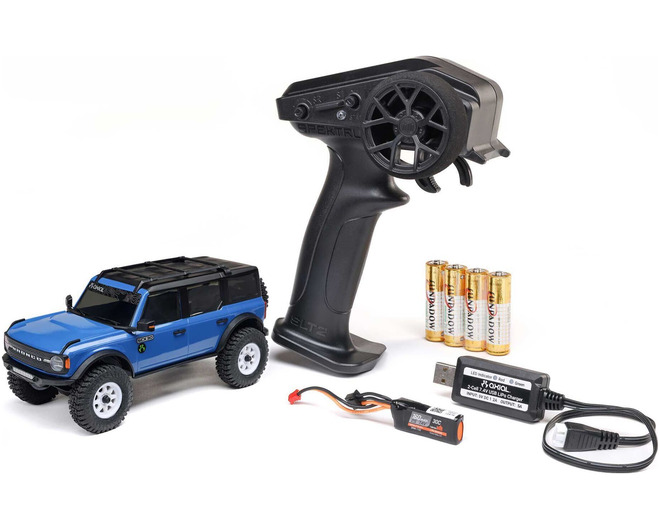 1/30 Scx30 Ford Bronco 4x4 RTR Brushed Rock Crawler Blue