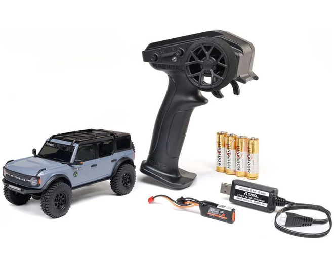 1/30 Scx30 Ford Bronco 4x4 RTR Brushed Rock Crawler Grey