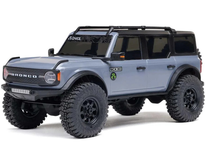 1/30 Scx30 Ford Bronco 4x4 RTR Brushed Rock Crawler Grey photo