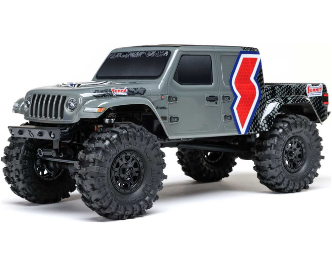 SCX24 Summit Racing Jeep Gladiator 4x4 Rock Crawler RTR Gray photo