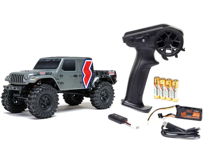 SCX24 Summit Racing Jeep Gladiator 4x4 Rock Crawler RTR Gray photo