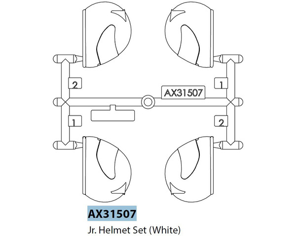 discontinued AX31507 Helmet Set White Yeti Jr photo