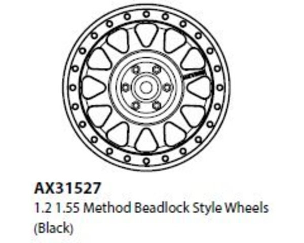 discontinued AX31527 1.25 1.55 Beadlock Wheels Black 2 photo