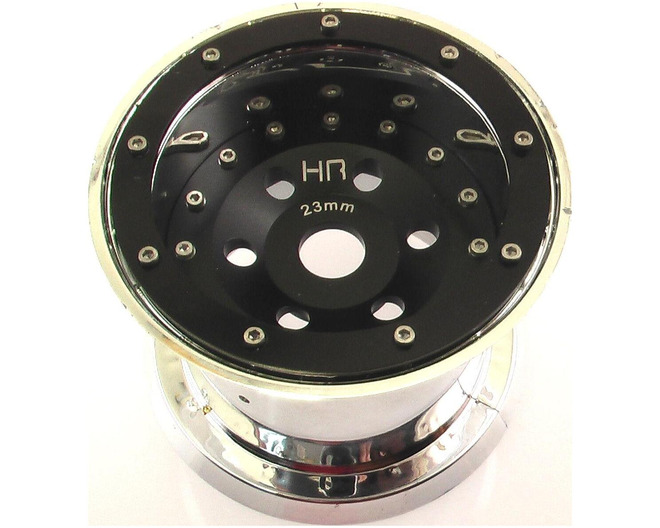discontinued Black Aluminum Six Shooter 40s Beadlock Wheels 23mm