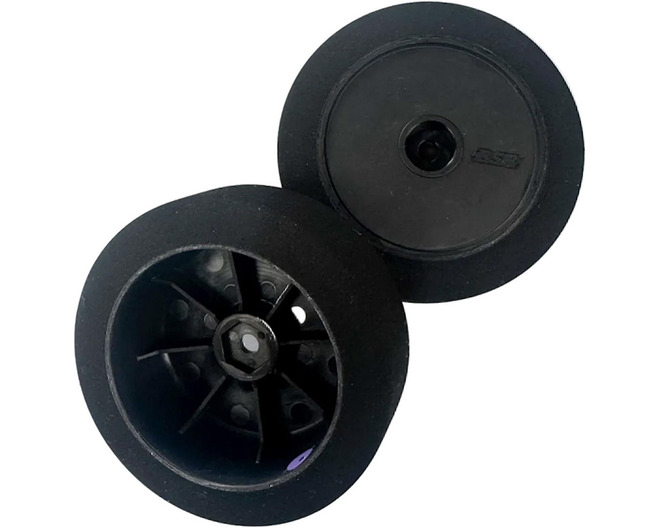 1/10 BSR 2.4" Front Pre-Mounted Foam Buggy Tires, Orange (2)