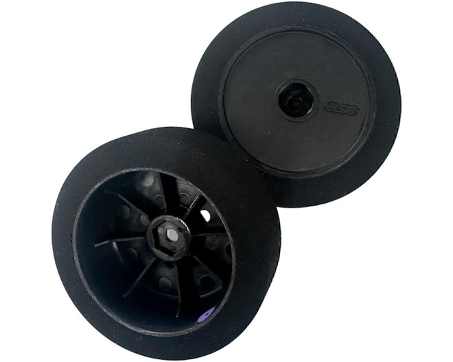 1/10 BSR 2.4" Front Pre-Mounted Foam Buggy Tires, Green Compound