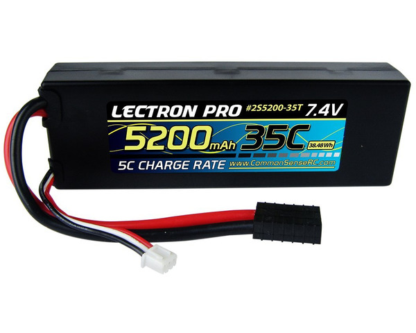 discontinued Lectron Pro 7.4v 5200mah 35c Lipo Battery with Trax photo