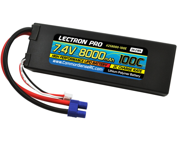7.4V 8000mAh 100C Lipo Battery with EC3 Connector photo